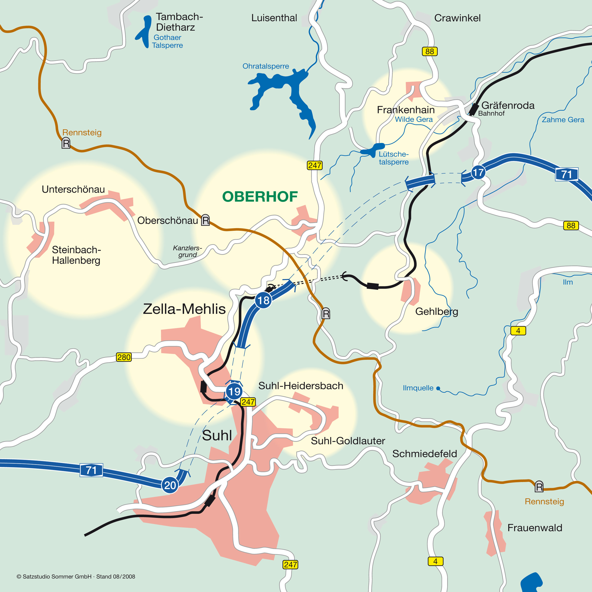Oberhofmagazin 09-2008 - Karte Ferienregion Internet